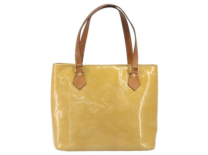 LOUIS VUITTON Borsa a Mano Monogram Vernis Houston Beige M91004 LV Auth 171942 - vista 13