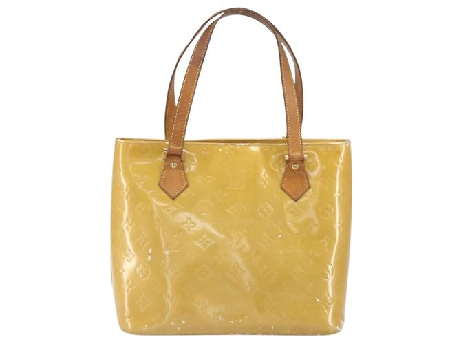 LOUIS VUITTON Borsa a Mano Monogram Vernis Houston Beige M91004 LV Auth 171942 - vista 2