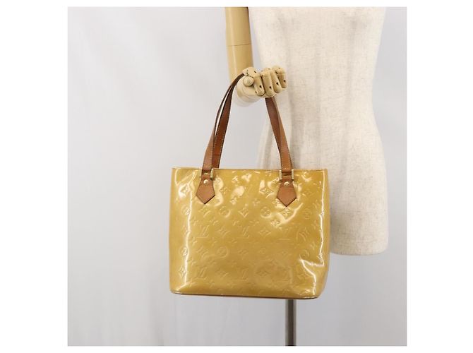 LOUIS VUITTON Borsa a Mano Monogram Vernis Houston Beige M91004 LV Auth 171942 - vista 26