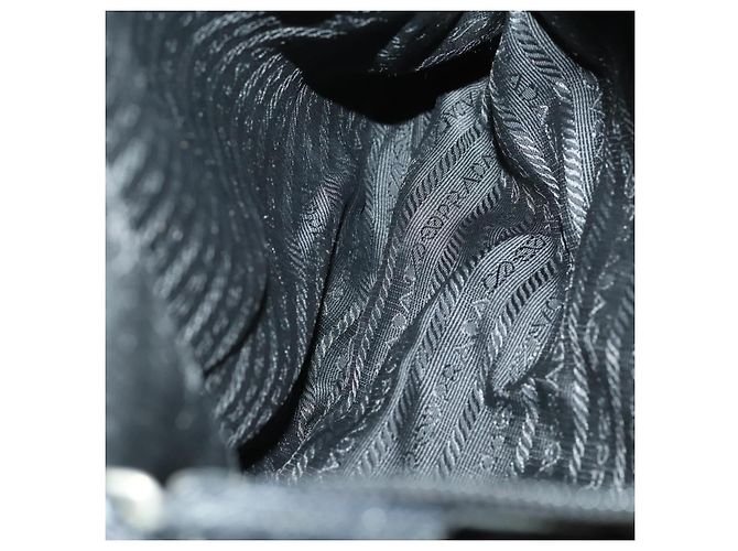 Borsa a Spalla PRADA Nylon Nero Argento Autentica ep13020 - vista 10