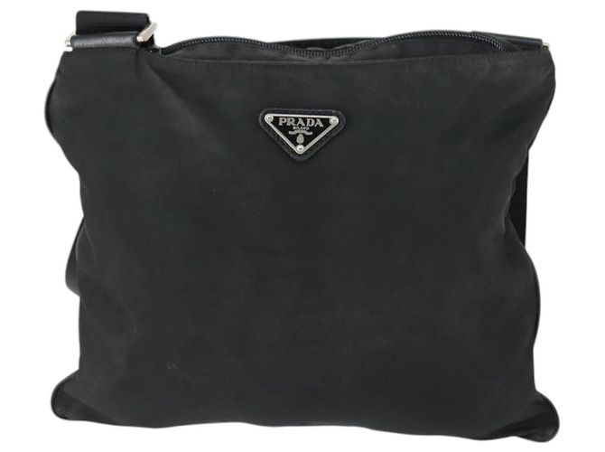 Borsa a Spalla PRADA Nylon Nero Argento Autentica ep13020 - vista 13