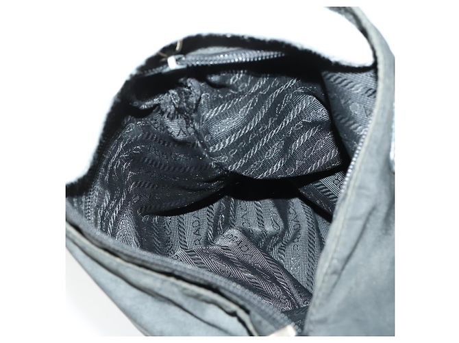 Borsa a Spalla PRADA Nylon Nero Argento Autentica ep13020 - vista 20