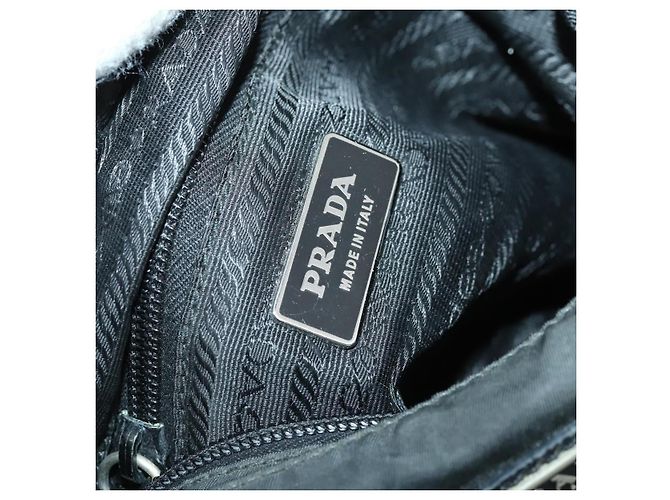 Borsa a Spalla PRADA Nylon Nero Argento Autentica ep13020 - vista 21