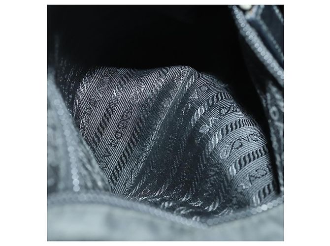 Borsa a Spalla PRADA Nylon Nero Argento Autentica ep13020 - vista 23