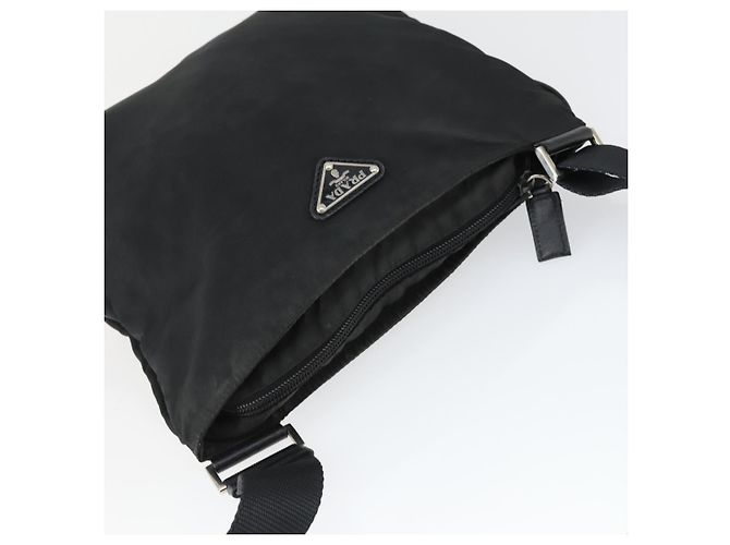 Borsa a Spalla PRADA Nylon Nero Argento Autentica ep13020 - vista 6