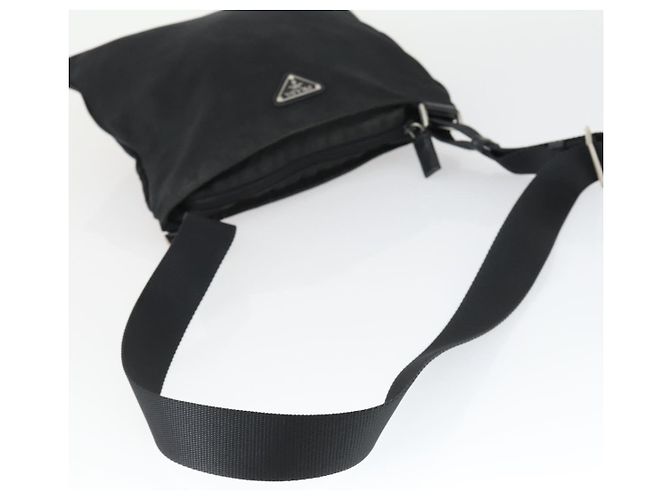 Borsa a Spalla PRADA Nylon Nero Argento Autentica ep13020 - vista 7
