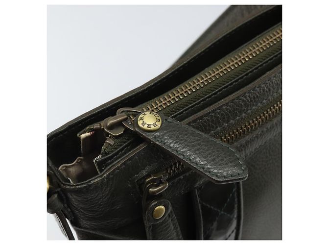 Borsa a Spalla in Pelle Khaki Oro BURBERRY Auth hk3489 D'oro Cachi - vista 10