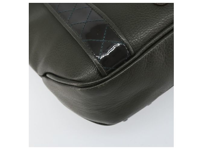 Borsa a Spalla in Pelle Khaki Oro BURBERRY Auth hk3489 D'oro Cachi - vista 14