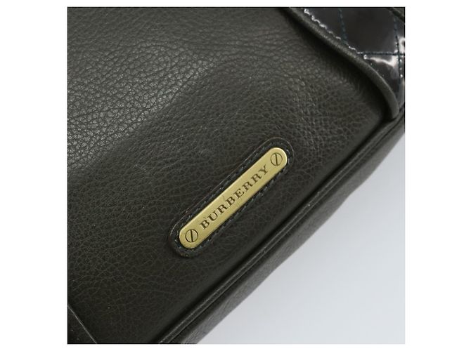 Borsa a Spalla in Pelle Khaki Oro BURBERRY Auth hk3489 D'oro Cachi - vista 17