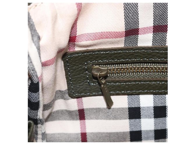 Borsa a Spalla in Pelle Khaki Oro BURBERRY Auth hk3489 D'oro Cachi - vista 21