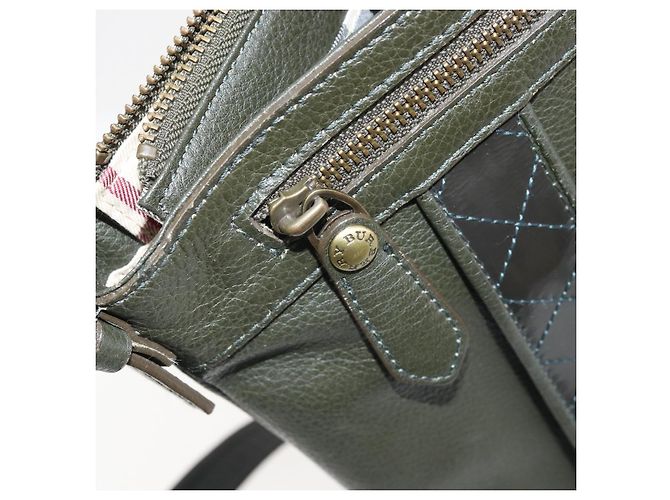 Borsa a Spalla in Pelle Khaki Oro BURBERRY Auth hk3489 D'oro Cachi - vista 23