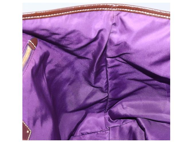 Borsa Tote Prada in nylon viola oro Auth 169896 D'oro Porpora - vista 20