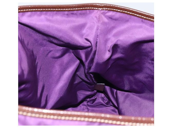 Borsa Tote Prada in nylon viola oro Auth 169896 D'oro Porpora - vista 21