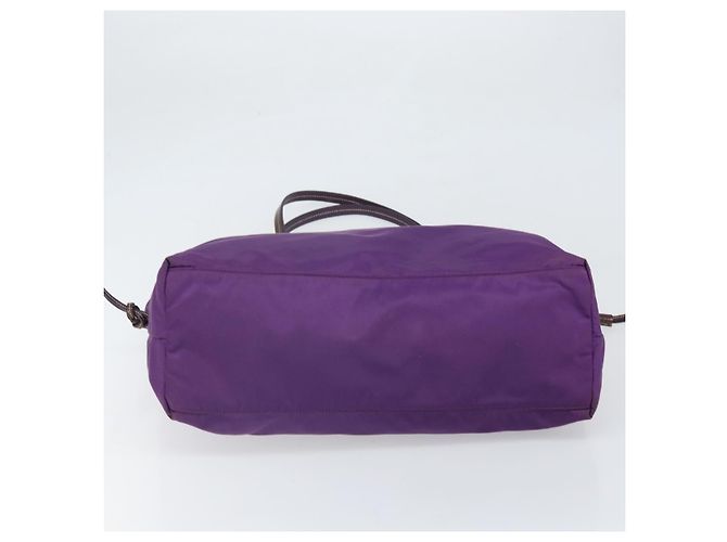 Borsa Tote Prada in nylon viola oro Auth 169896 D'oro Porpora - vista 5