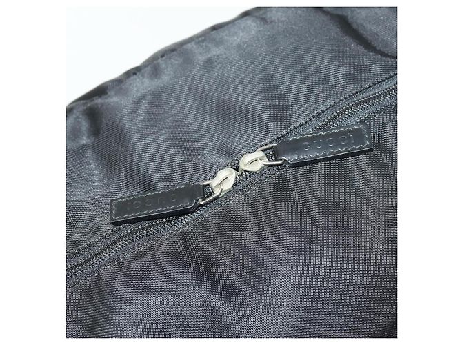 Borsa Boston GUCCI Nylon Nero Argento 012 0389 Auth bs32709 - vista 10
