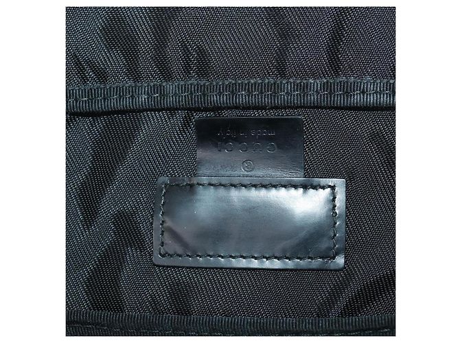Borsa Boston GUCCI Nylon Nero Argento 012 0389 Auth bs32709 - vista 20
