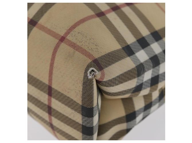 Bolso de mano de PVC beige con estampado Nova Check de BURBERRY Plata Auth 170920 - vista 10