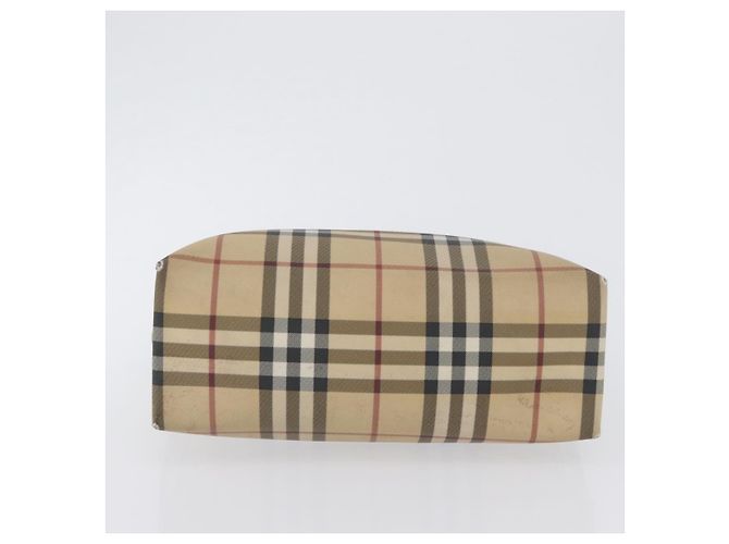 Bolso de mano de PVC beige con estampado Nova Check de BURBERRY Plata Auth 170920 - vista 6