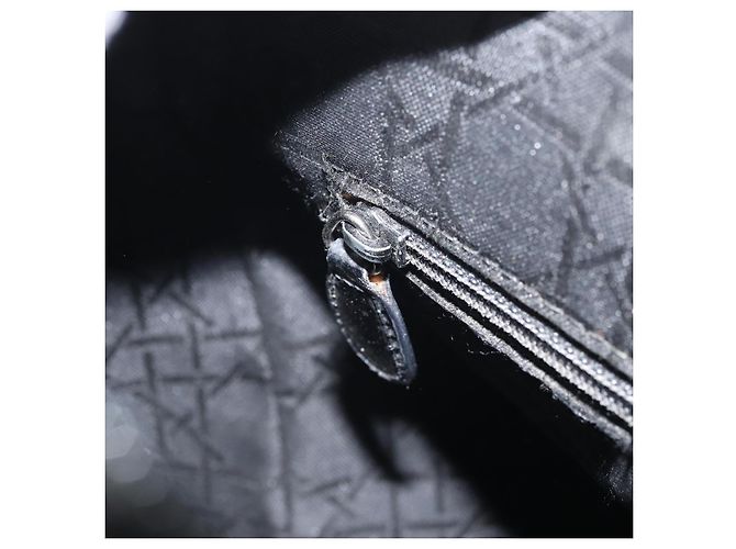 Christian Dior Borsa Tote Lady Dior Canage in Denim 2way Nero Argento Auth ka2427A - vista 23