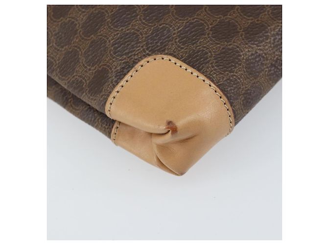 Céline Borsa a mano in tela Macadam CELINE in pelle PVC marrone oro Auth ep13084 D'oro - vista 14
