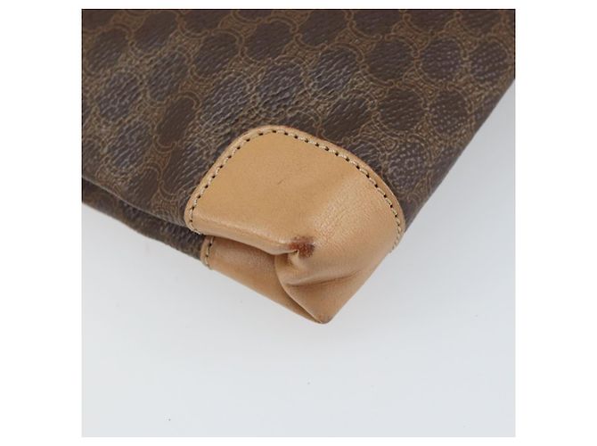 Céline Borsa a mano in tela Macadam CELINE in pelle PVC marrone oro Auth ep13084 D'oro - vista 16