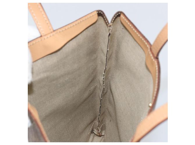 Céline Borsa a mano in tela Macadam CELINE in pelle PVC marrone oro Auth ep13084 D'oro - vista 17