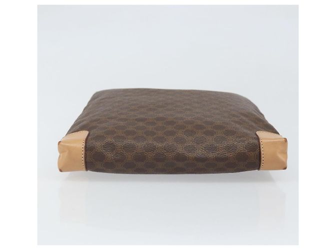 Céline Borsa a mano in tela Macadam CELINE in pelle PVC marrone oro Auth ep13084 D'oro - vista 5