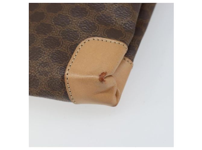 Céline Borsa a mano in tela Macadam CELINE in pelle PVC marrone oro Auth ep13084 D'oro - vista 9