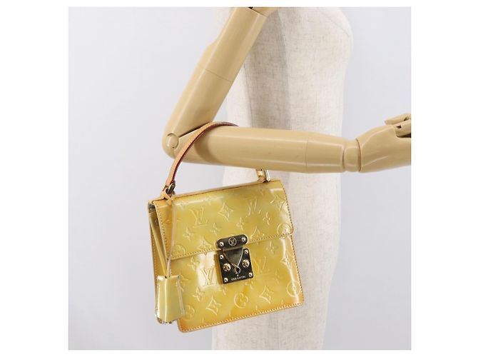 LOUIS VUITTON Borsa a mano Spring street Monogram Vernis Grigio M91029 LV Auth 171927 - vista 23