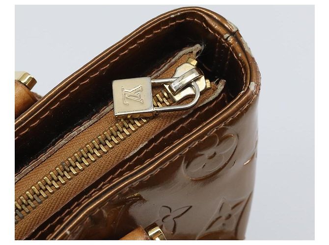 LOUIS VUITTON Borsa a Mano Houston Monogram Vernis Bronzo M91122 LV Auth 171944 - vista 10