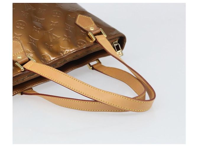 LOUIS VUITTON Borsa a Mano Houston Monogram Vernis Bronzo M91122 LV Auth 171944 - vista 7
