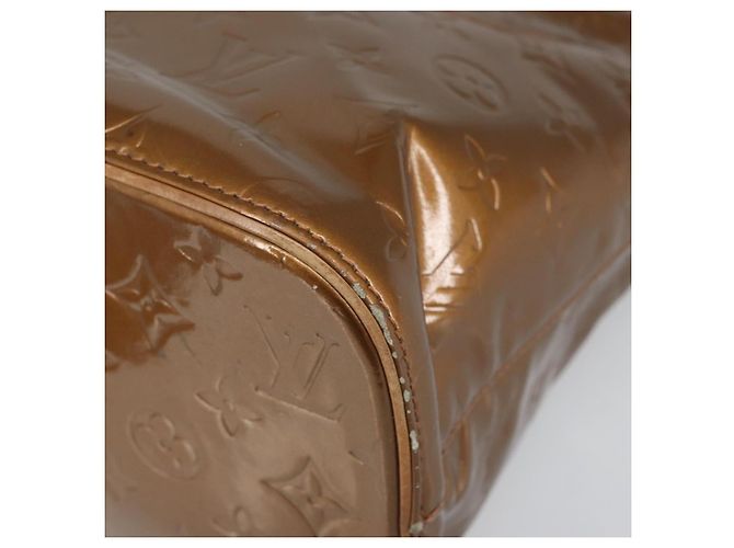 LOUIS VUITTON Borsa a Mano Houston Monogram Vernis Bronzo M91122 LV Auth 171944 - vista 9