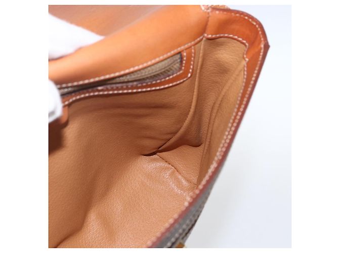 Céline Borsa a Spalla in Tela Macadam CELINE in Pelle PVC Marrone Oro Auth ti3693 D'oro - vista 18