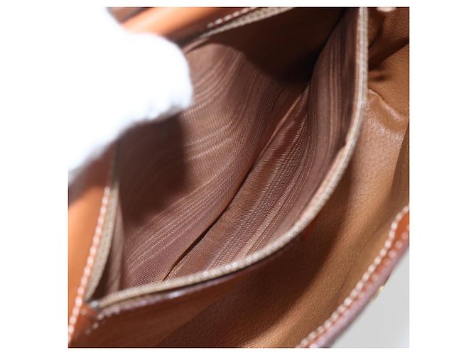 Céline Borsa a Spalla in Tela Macadam CELINE in Pelle PVC Marrone Oro Auth ti3693 D'oro - vista 21