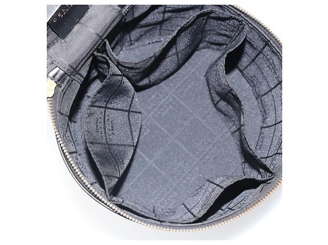 Céline Borsa a mano Vanity in pelle nera e oro Auth 169907V Nero D'oro - vista 10