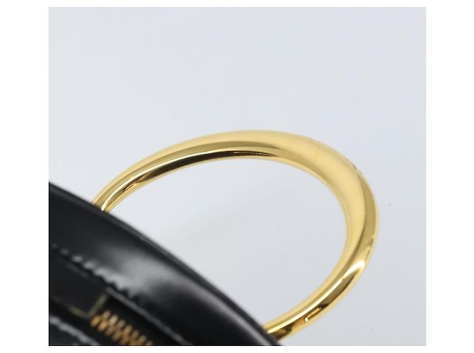 Céline Borsa a mano Vanity in pelle nera e oro Auth 169907V Nero D'oro - vista 14