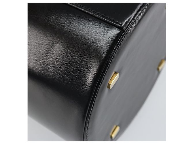 Céline Borsa a mano Vanity in pelle nera e oro Auth 169907V Nero D'oro - vista 18
