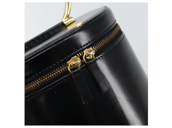 Céline Borsa a mano Vanity in pelle nera e oro Auth 169907V Nero D'oro - vista 19