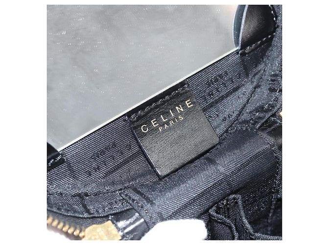 Céline Borsa a mano Vanity in pelle nera e oro Auth 169907V Nero D'oro - vista 21