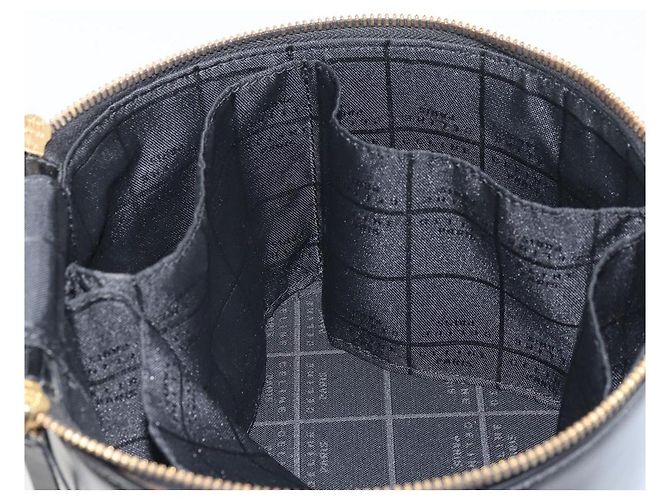 Céline Borsa a mano Vanity in pelle nera e oro Auth 169907V Nero D'oro - vista 22