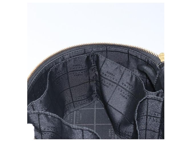 Céline Borsa a mano Vanity in pelle nera e oro Auth 169907V Nero D'oro - vista 23