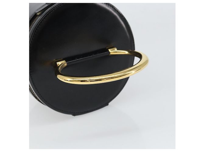 Céline Borsa a mano Vanity in pelle nera e oro Auth 169907V Nero D'oro - vista 7