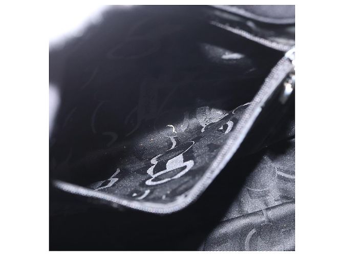 Borsa a Spalla Vala in Nylon Argento Nero Salvatore Ferragamo Auth ka2359 - vista 20