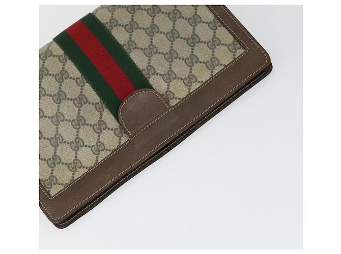 Borsa a spalla Gucci GG Supreme Web Sherry Line PVC 5 Set Beige Rosso Auth BA10584 - Ansicht 14