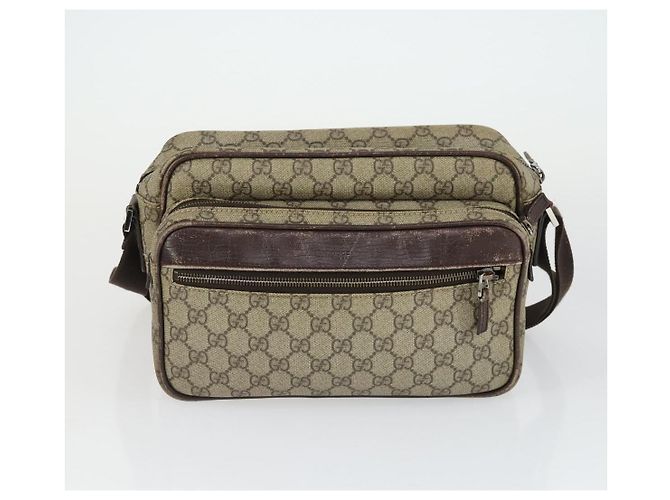 Borsa a spalla Gucci GG Supreme Web Sherry Line PVC 5 Set Beige Rosso Auth BA10584 - Ansicht 17