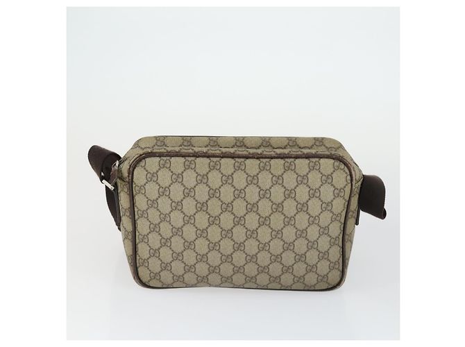 Borsa a spalla Gucci GG Supreme Web Sherry Line PVC 5 Set Beige Rosso Auth BA10584 - Ansicht 18