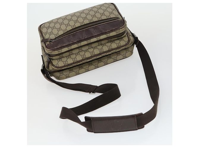 Borsa a spalla Gucci GG Supreme Web Sherry Line PVC 5 Set Beige Rosso Auth BA10584 - Ansicht 19