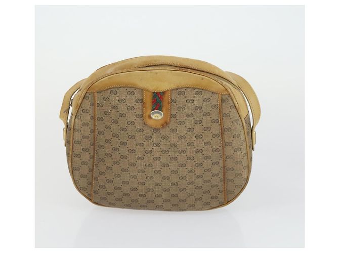 Borsa a spalla Gucci GG Supreme Web Sherry Line PVC 5 Set Beige Rosso Auth BA10584 - Ansicht 22