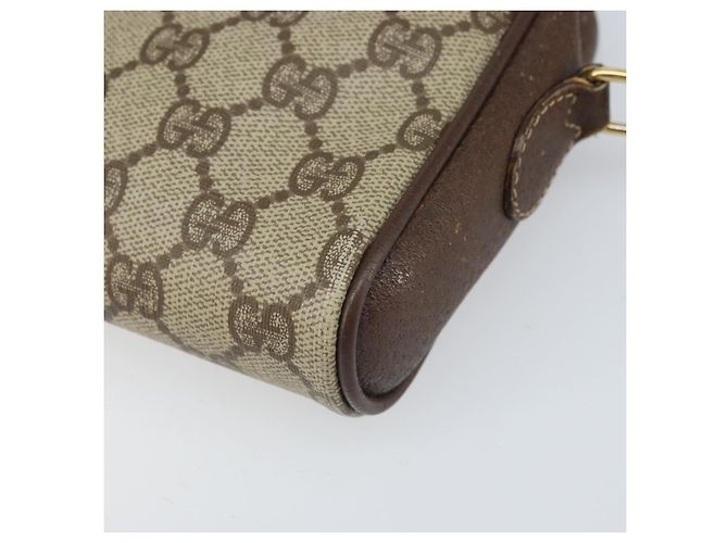 Bolsa Sherry Line GG Supreme Web da GUCCI em PVC bege e dourado 116 02 089 Auth 172071 - vista 14
