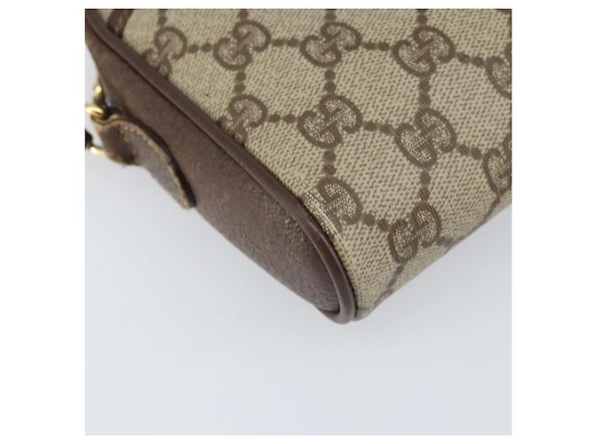 Bolsa Sherry Line GG Supreme Web da GUCCI em PVC bege e dourado 116 02 089 Auth 172071 - vista 15